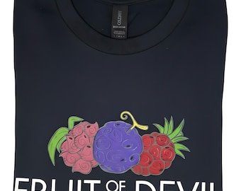 Camiseta Fruto del Diablo / Camiseta gráfica inspirada en anime / Camiseta inspirada en One Piece / Camiseta unisex negra o blanca / Regalo para fanáticos del manga