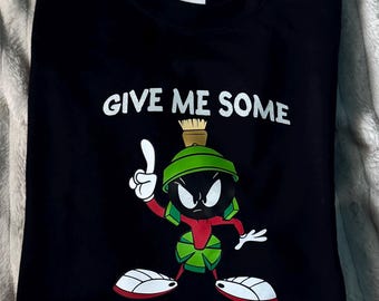 Glow in the Dark Marvin the Martian Sweatshirt, Looney Tunes Crewneck, Funny Space Sweatshirt, Cartoon Graphic Sweater, Unisex Gift