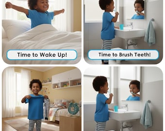 Morning Routine Visual Schedule Cards | Autism ADHD Kids (Printable PDF)