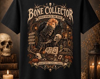 Bone Collector T-shirt | Halloween heksenapotheek schedels toverdrank kunstwerk