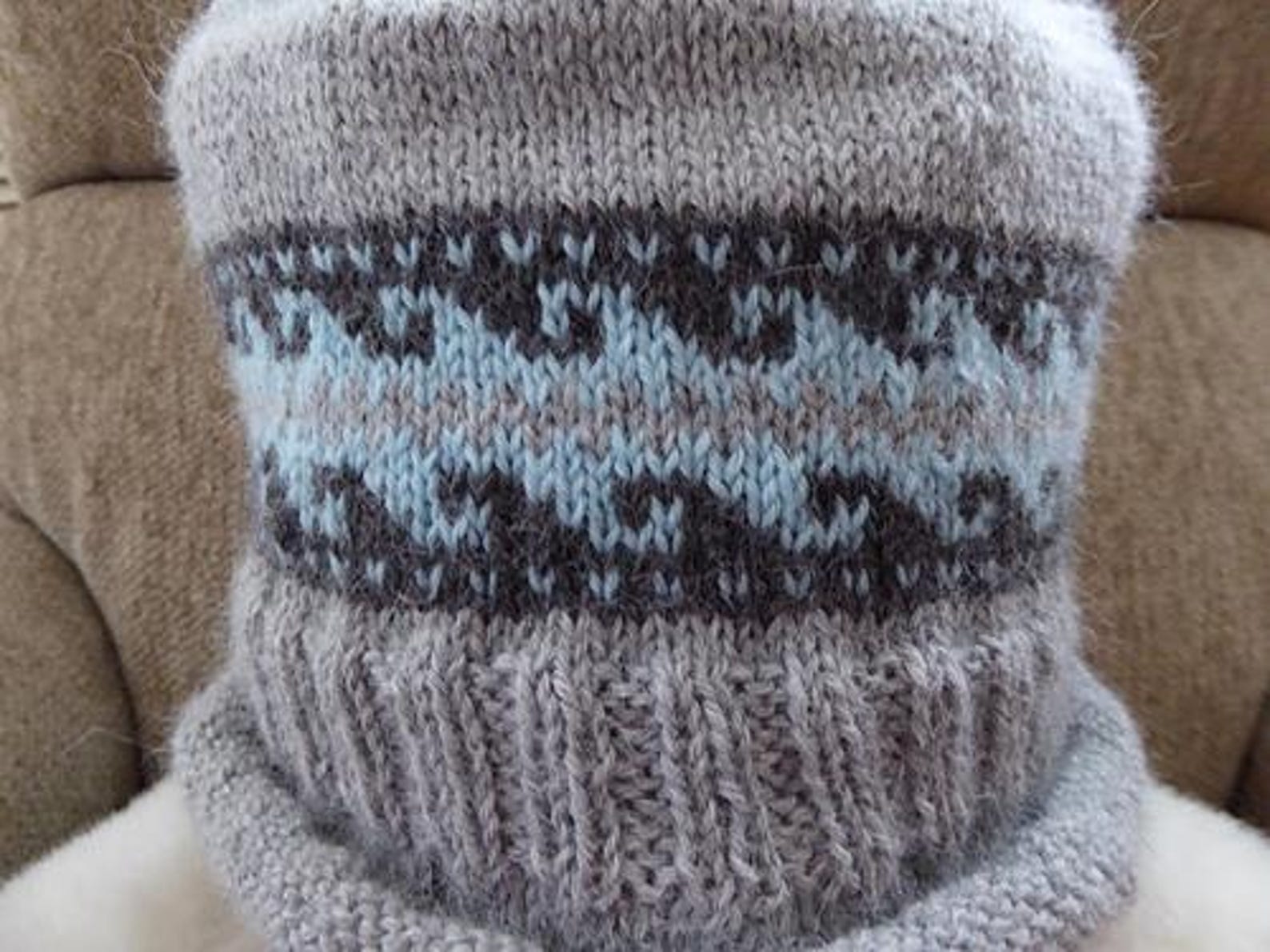 Porkie Knitting Pattern for Brimmed Hat - DK Yarn - Seamless & Stranded ...