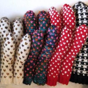 Knitted Thrummed Mittens Pattern: East Coast Style, Unisex (PDF Pattern)