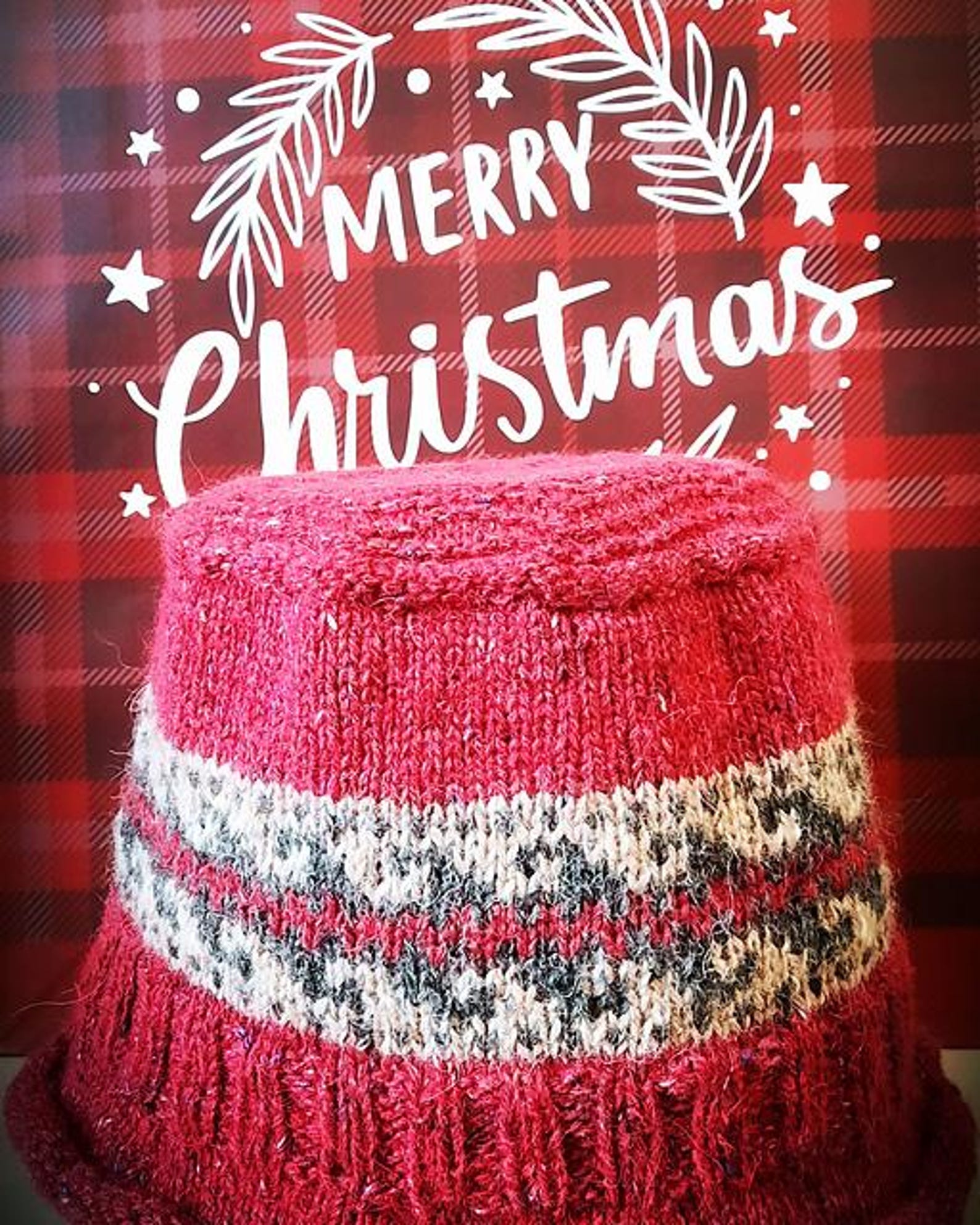 Porkie Knitting Pattern for Brimmed Hat - DK Yarn - Seamless & Stranded ...