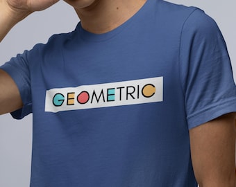 Geometric Logo T-shirt: Unisex Minimalist Graphic Tee