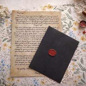 Love Letter Handmade, Hand poured Wax Seal Keepsake,  Anniversary Gift, Long Distance Note