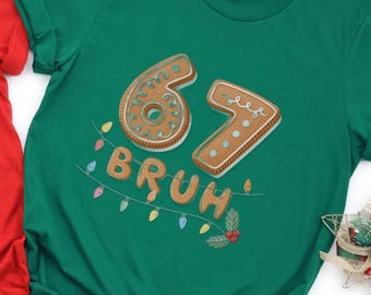 67 BRUH Gingerbread PNG | Christmas Cookie 6 and Tree 7 Holiday Clipart