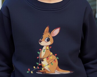 Christmas Lights Kangaroo Shirt • Holiday Roo Tee