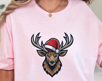 Reindeer Mascot Shirt • Bold Christmas Graphic Tee