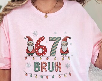 67 BRUH PNG | Santa 6 and Snowman 7 Funny Christmas Illustration |