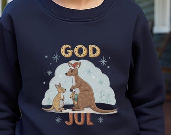 God Jul Kangaroo Family Shirt, Nordic Roo Christmas Tee