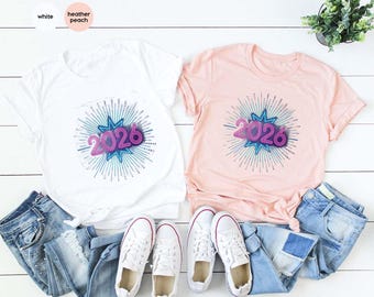 Neon Starburst 2026 Tee • Modern Graphic Shirt