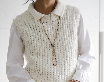 Collared Slipover Knitting Pattern: Etoile Seamless Top (PDF Pattern)