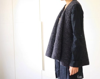 Beginner Friendly Knitting Pattern Dado draping vest pattern garter stitch