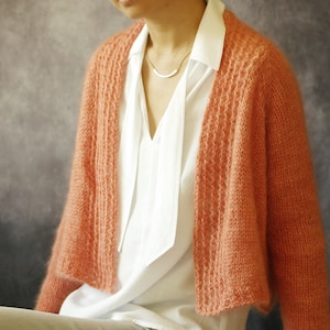 Knitting pattern Cinderella cardigan, oversized cropped cardigan pattern for women