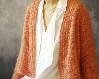 Knitting pattern Cinderella cardigan, oversized cropped cardigan pattern for women