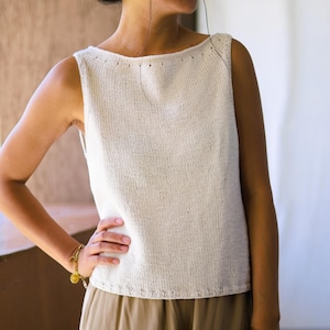 Luminous Summer Top Knitting Pattern: Sleeveless Tank (PDF Pattern)