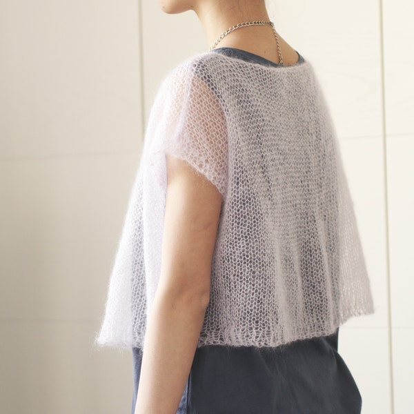 Beginner Knitting Pattern: Rie layering oversized summer tee oversized jumper easy knitting pattern