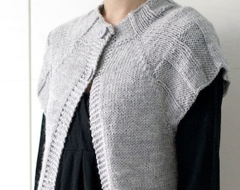 Beginner Friendly topdown Knitting Pattern Ethos vest pattern with pockets cardigan pattern