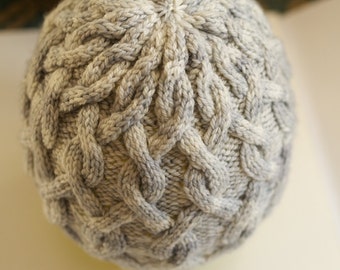 cabled hat Knitting Pattern: Polonaise Hat pattern cable knitting pattern worsted weight