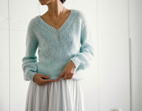 Beginner Friendly Top Down Sweater Knitting Pattern PDF
