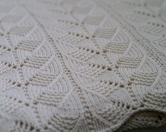 Baby Blanket Knitting Pattern: Gacoco Modular Baby Blanket pattern lace DK weight blanket