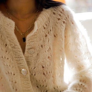 Beginner friendly knitting pattern PDF: Camelia Cardigan summer lace cardigan Bild 2