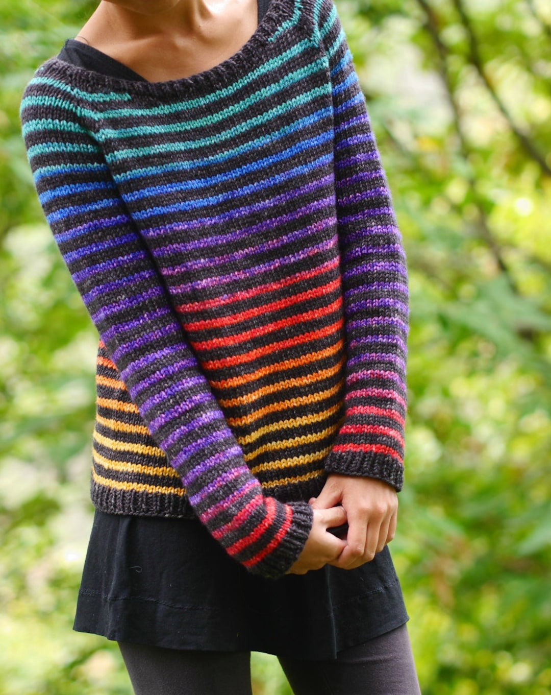 Beginner Friendly Topdown Knitting Pattern Rainbow Trail Beginner Friendly Topdown Knitting Pattern Rainbow Trail