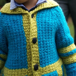 Knitting Pattern Messico e Nuvola Kids Coat (0-10yr) pattern PDF Cardigan Sweater Baby Coat boys pattern