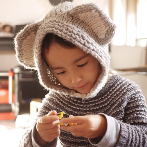Cute Hat with Koala Ears Knitting Pattern Viva Australia animal hat pattern for babies, toddlers and kids bild 4