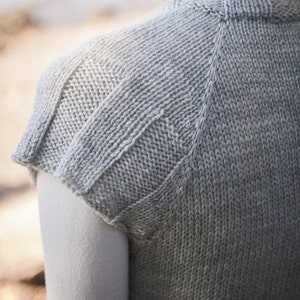 Beginner Friendly topdown Knitting Pattern Ethos vest pattern with pockets cardigan pattern image 5