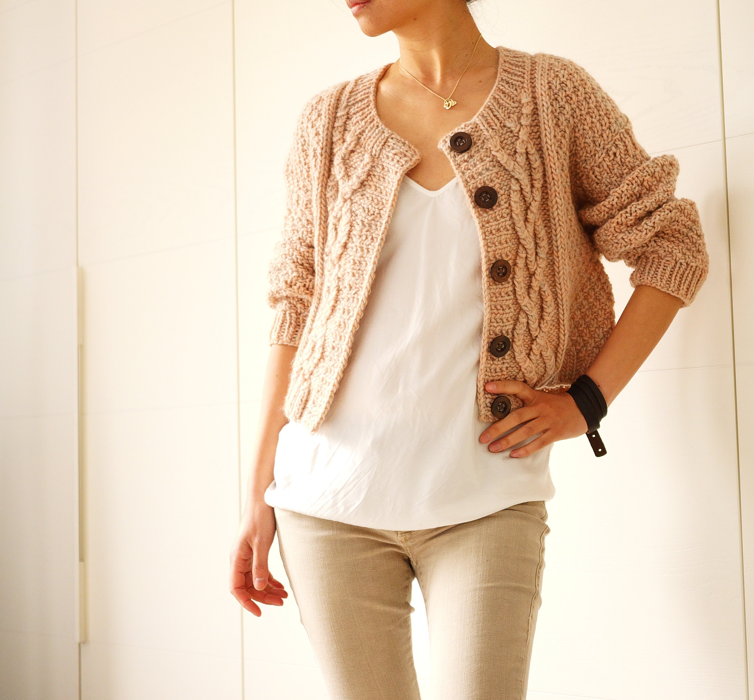 Ans Dotsloevner shoulder cardigan