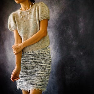 Princess-style puff sleeve sweater KNITTING PATTERN: Princess Tee, sweater for women image 7