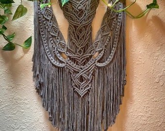 Taupe Macrame Wall Hanging