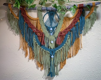 Rainbow Macrame Wall Hanging