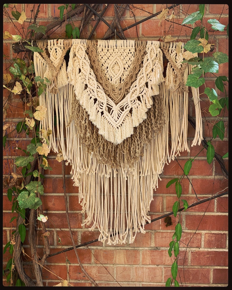 Jute Macrame Wall Hanging Etsy
