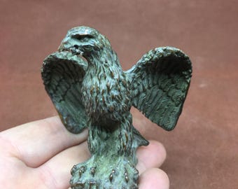 Vintage Bronze Eagle Figurine | Symbol of Strength Freedom for Home & Office Decor