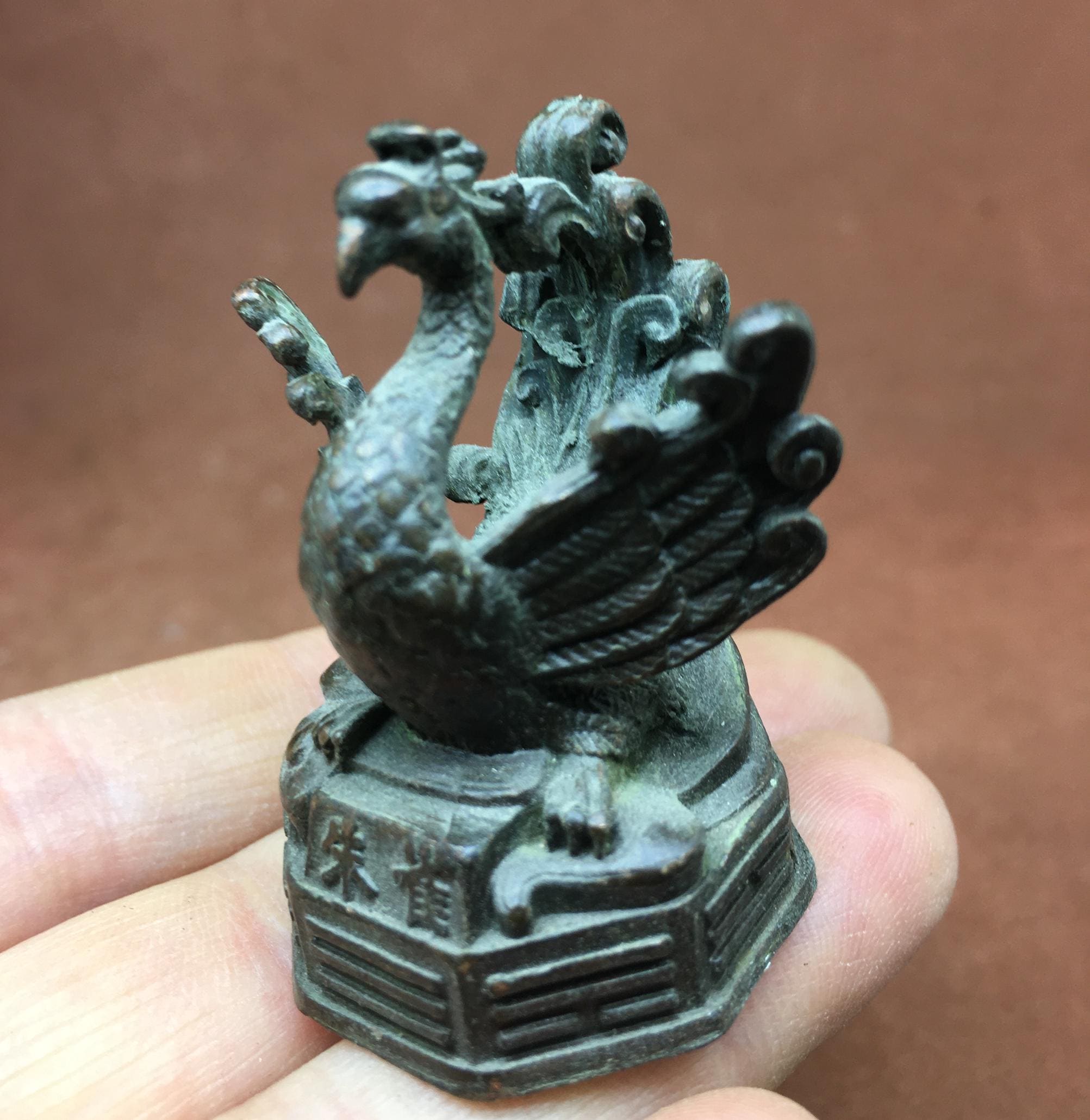 Vintage Bronze Phoenix Figurine | Feng Shui Altar Decor - Etsy