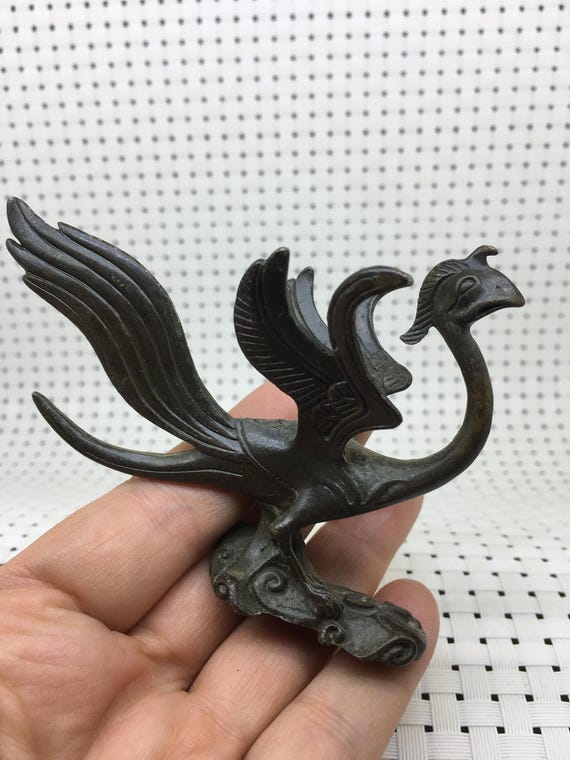 Vintage Bronze Phoenix Tea Pet | Ornate Decor for Tea Ceremony