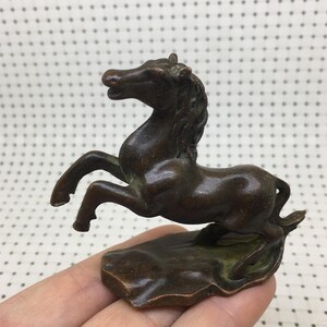 Bronze Horse Tea Pet: Lunar Zodiac 'Victory & Progress' Charm for Tea Ceremony Lovers