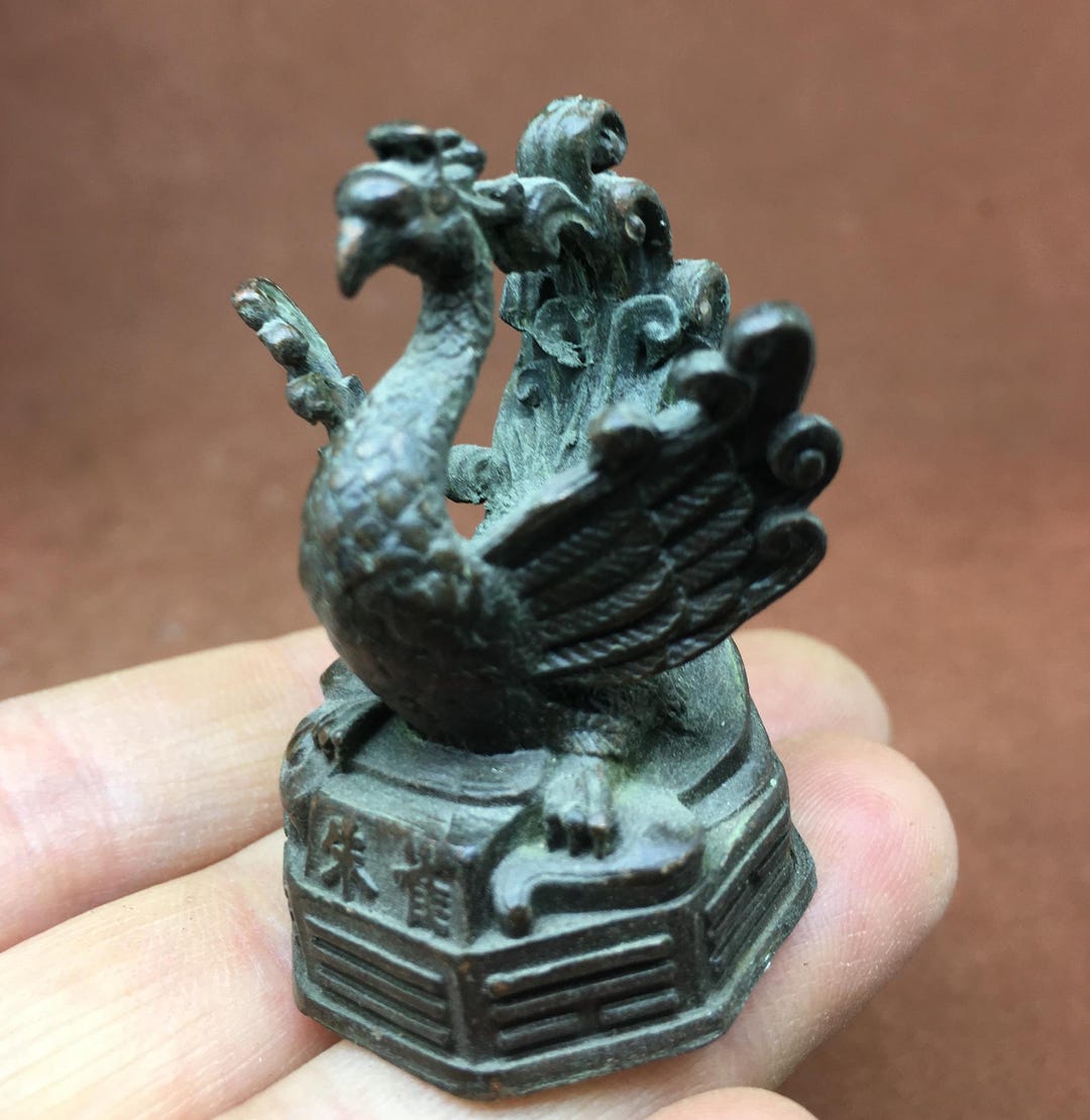 古銅 鳳凰三足香炉 花入セット Bronze Phoenix Vintage Vintage Bronze Phoenix Figurine | Feng Shui Altar Decor - Etsy
