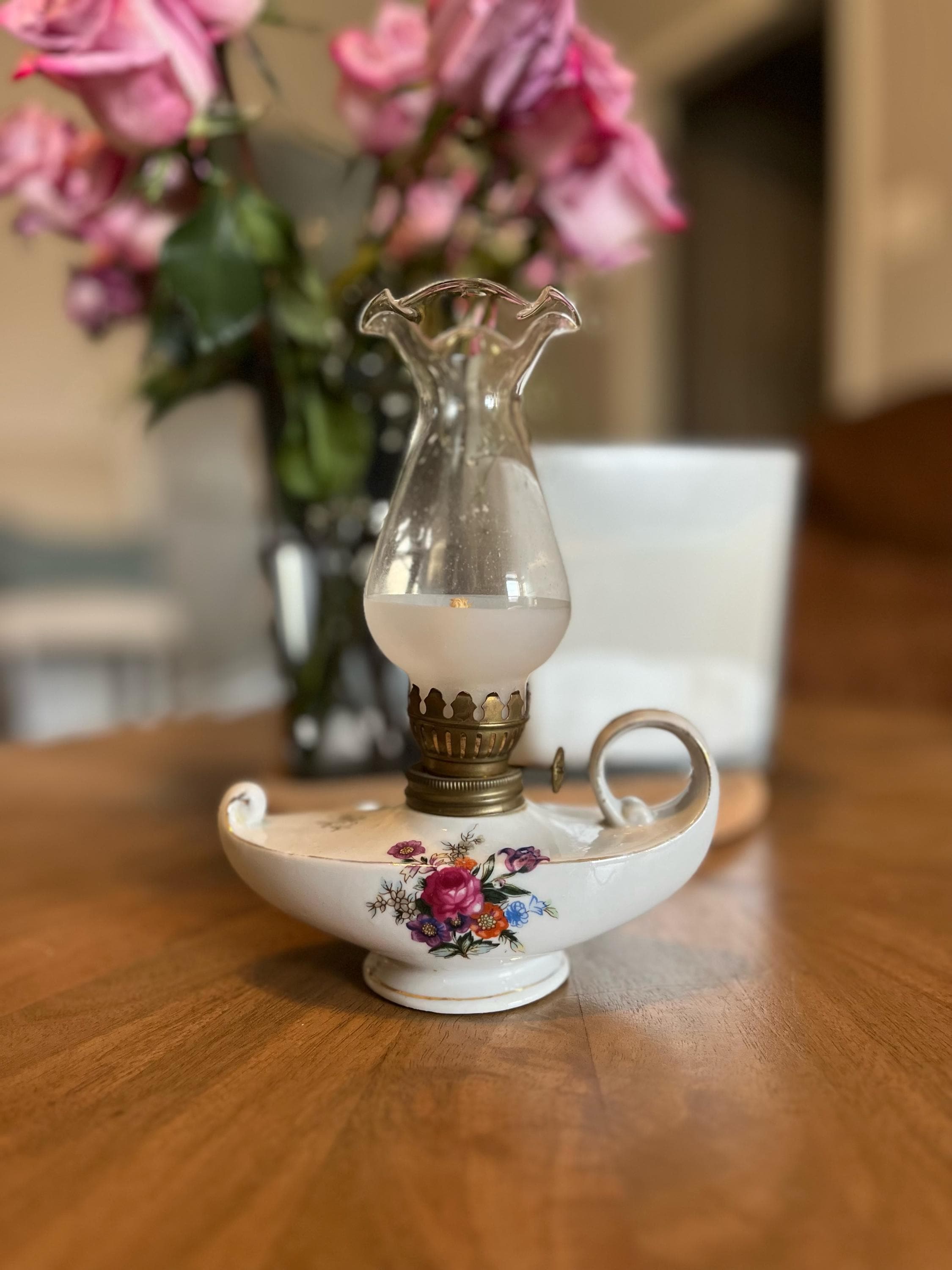 フランスLA MAISON DE L'ETAINガラス製オイルランプ/花器飾物 フランスLA MAISON DE L'ETAINガラス製オイルランプ/花器飾物 フランス