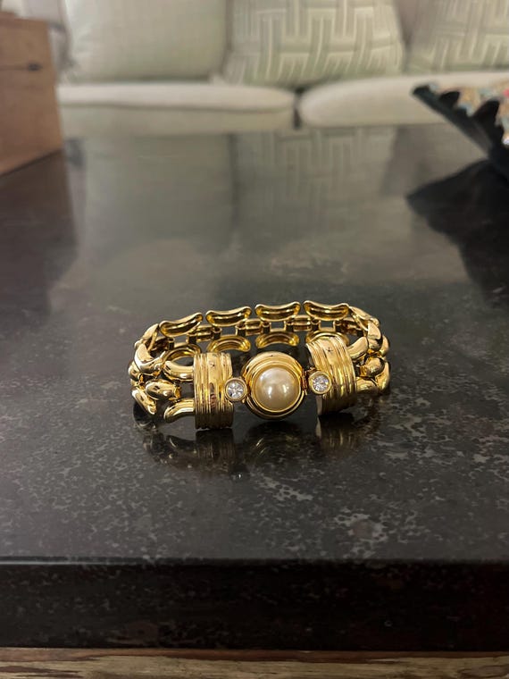 Vintage KJL Kenneth Jay Lane Gold Bracelet – Gold… - image 6