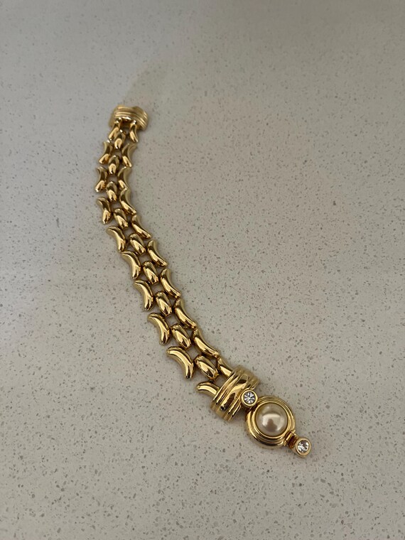 Vintage KJL Kenneth Jay Lane Gold Bracelet – Gold… - image 7