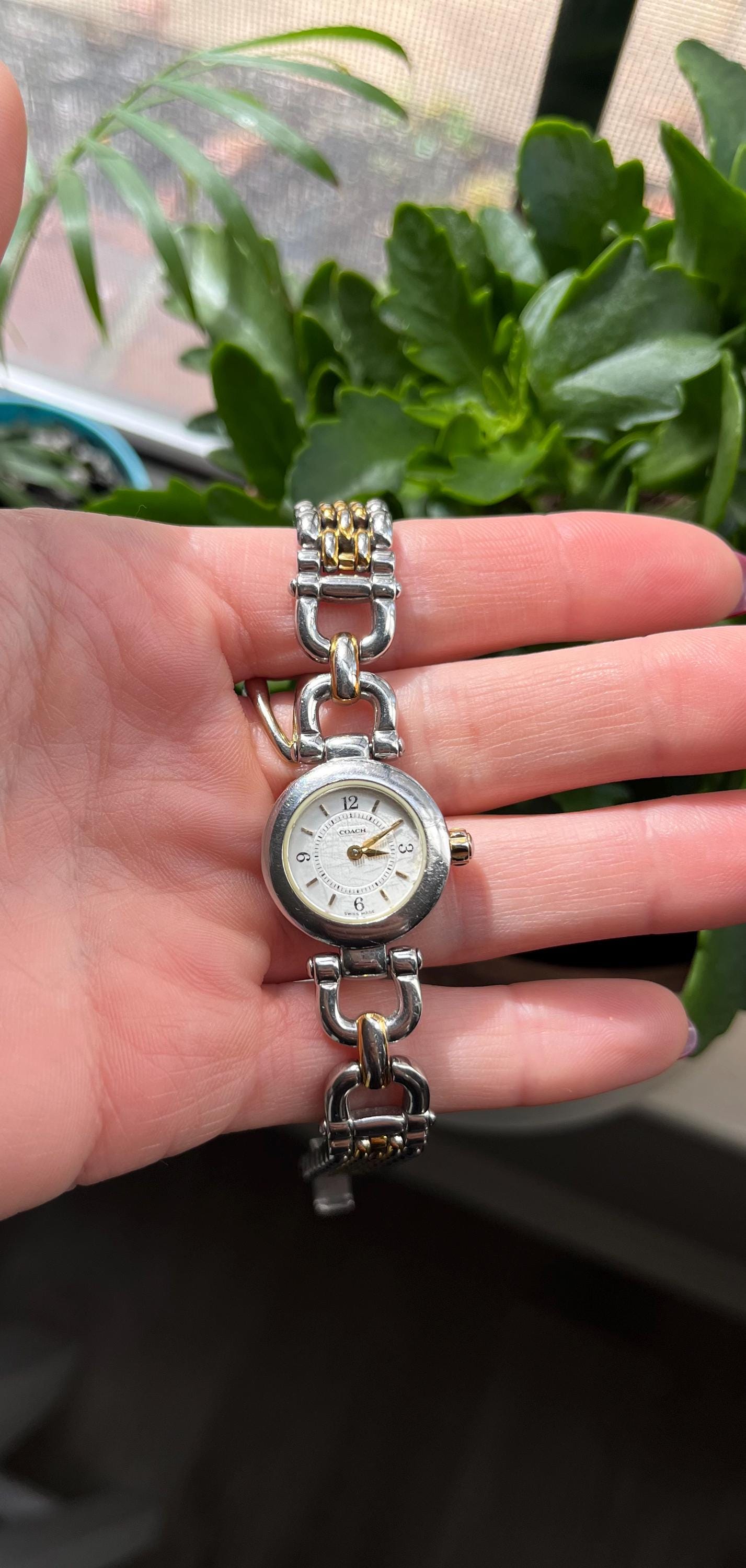 Vintage Coach Two Tone Gold & Silver Ladies Wrist Watch 