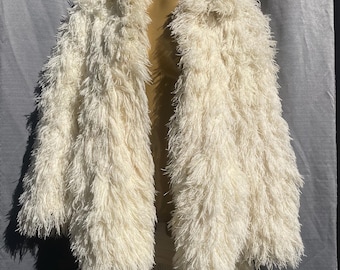 Crissa Cotique Vintage 70s The Original Shag Coat Festival Disco France Sz? Large