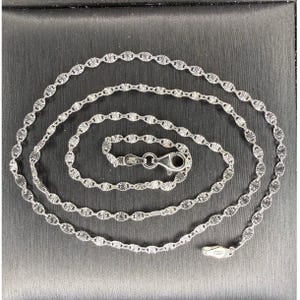 Collana a catena Valentino in argento sterling 925 massiccio italiano, lunga 45 cm (18”) e larga 2,5 mm. immagine 1