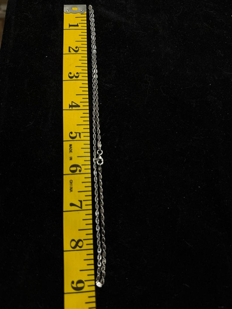 Collana a catena Valentino in argento sterling 925 massiccio italiano, lunga 45 cm (18”) e larga 2,5 mm. immagine 4