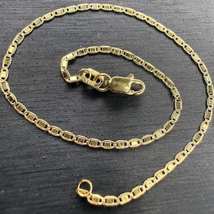 Pulsera Valentino de oro amarillo italiano macizo de 18 quilates, 7 pulgadas de largo, 1,4 mm de ancho. imagen 1