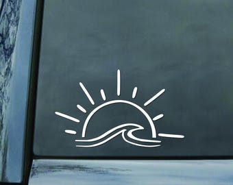 Sunshine Wave Vinyl Decal – Beach Car/Laptop Decal