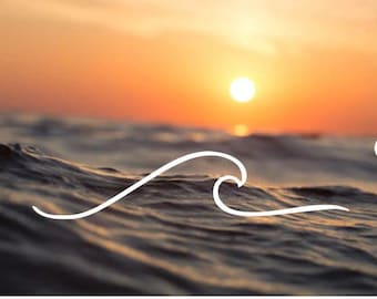 Ocean Wave Vinyl Decal |  Car, Laptop Sticker.